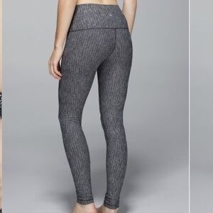 Lululemon Wunder Under Pant (Roll Down) Coco Pique Black